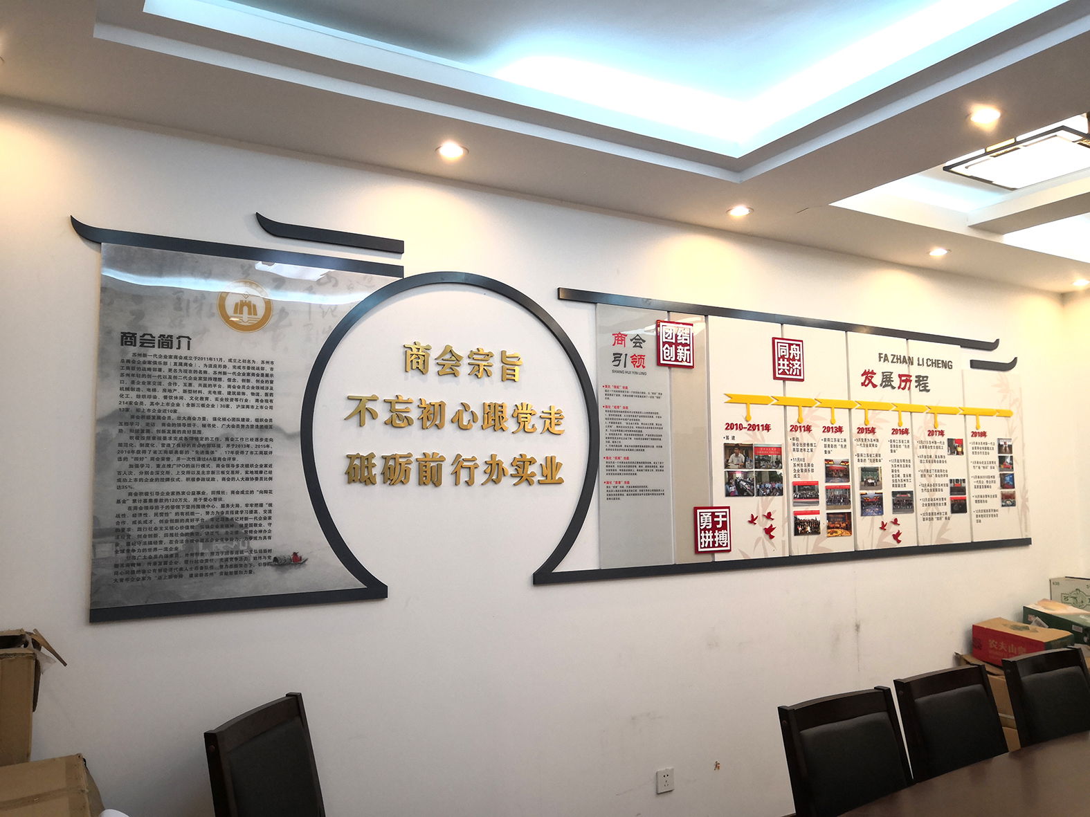 苏州新一代商会文化墙党建文化墙展示